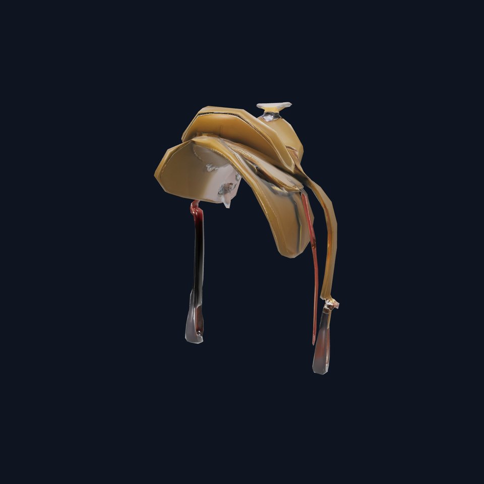 Olive Equestrian Saddle model pack